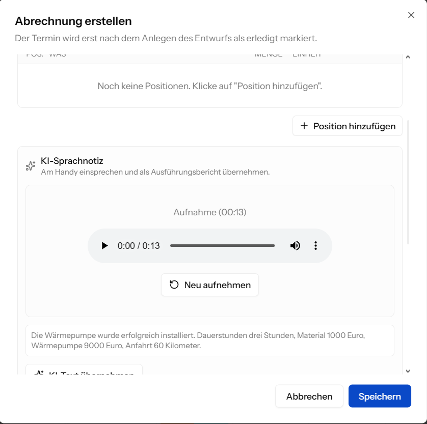 Abrechnung