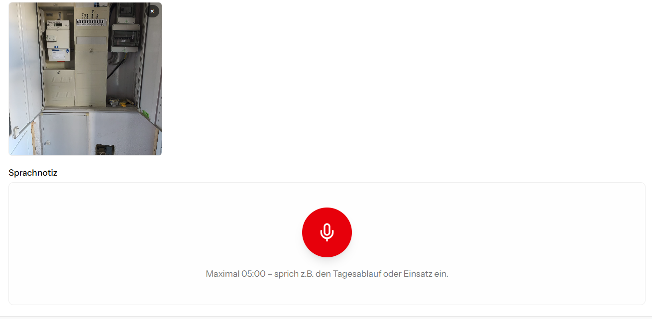 Upload mit Foto und Audio